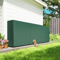 Portalegna da 1m³ Regolabile con Telo Impermeabile in PE, in Metallo, 300x36x99 cm, Nero e Verde Scuro