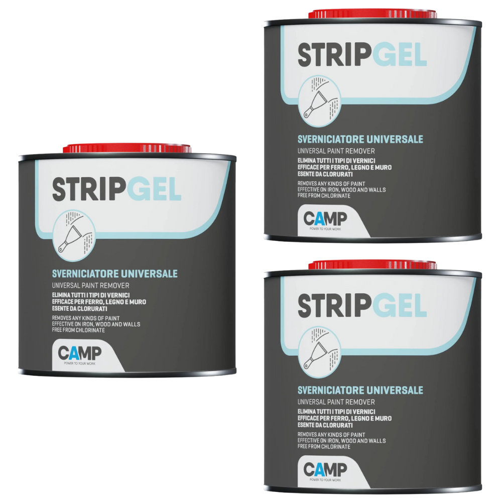 Stripgel sverniciatore in gel esente da clorurati per ferro legno e muro 750 ml 3 pezzi