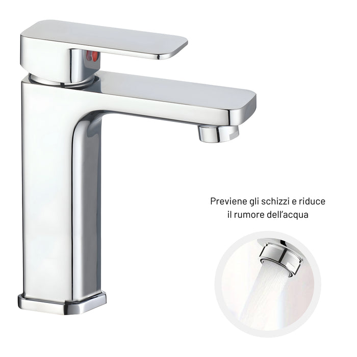 Miscelatore rubinetto lavabo appoggio bocca alta francia cromato bagno casa ogomondo *** confezione 1