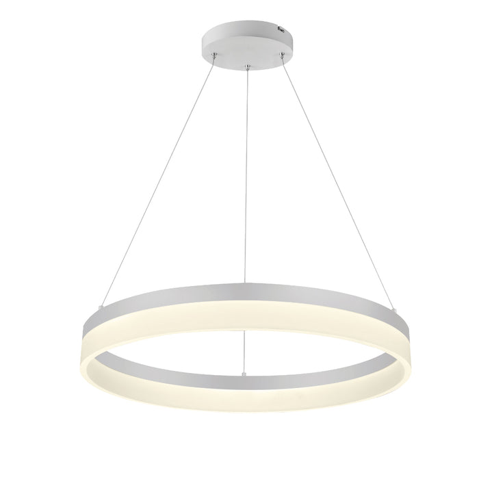 Sospensione Moderna Ring O' Lite Anello Led Integrato 41 W Alluminio Bianco