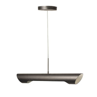Lampada A Sospensione Moderna Long In Acciaio Nero Led Integrato 7 Watt