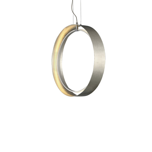 Sospensione Moderna Orbitron Max Led Integrato 16W Anello Alluminio Argento