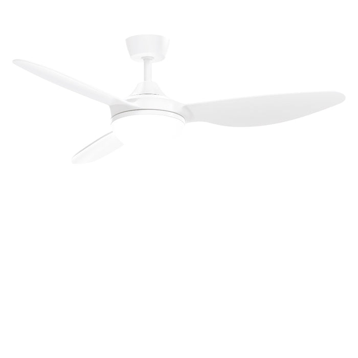 Ventilatore Moderno Cierzo Acciaio Bianco Led 24W Telecomando 6 Velocità