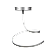 Plafoniera Shine 6 Design Moderno Led Integrato 18W Argento