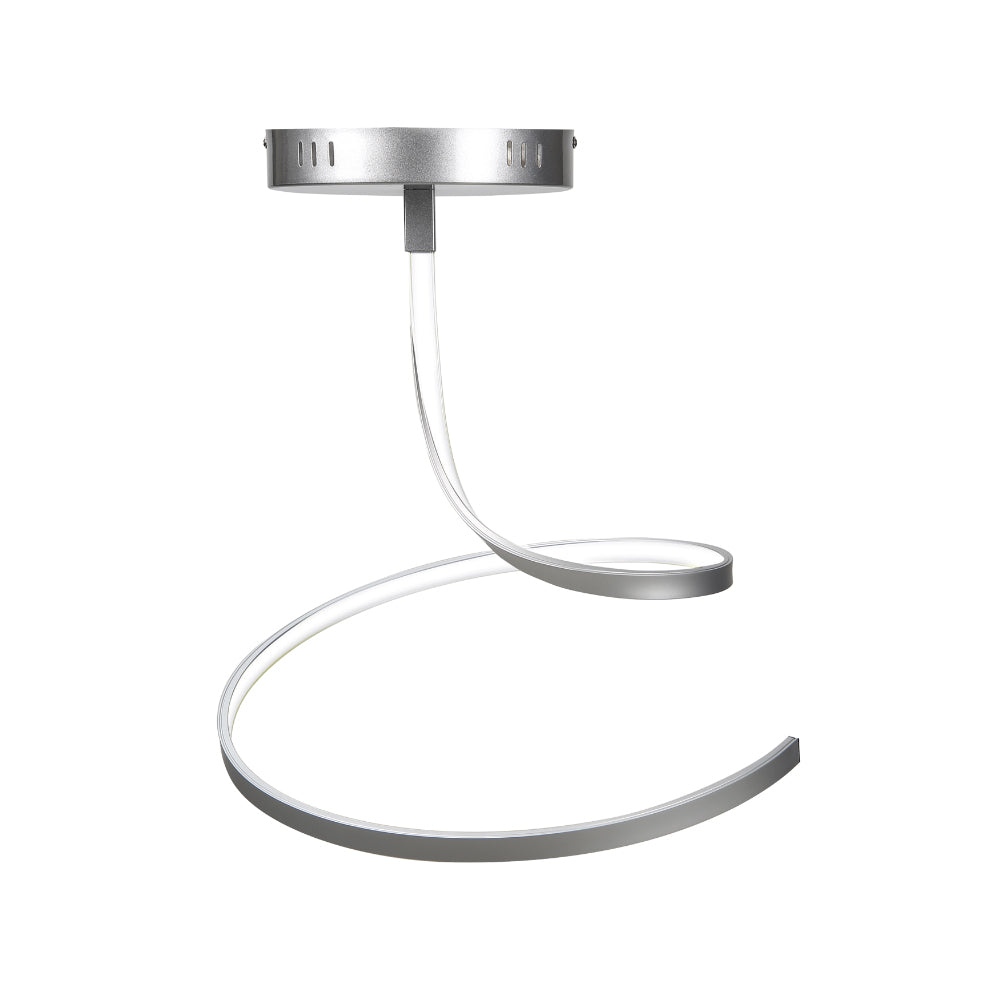 Plafoniera Shine 6 Design Moderno Led Integrato 18W Argento
