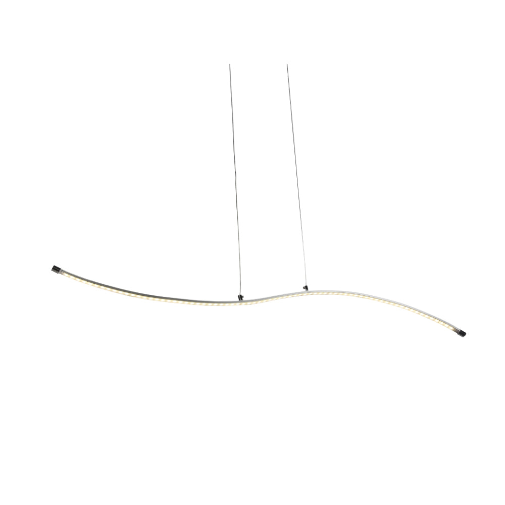 Sospensione Moderna Scorpius Onda Led Integrato 18W Alluminio Bianco