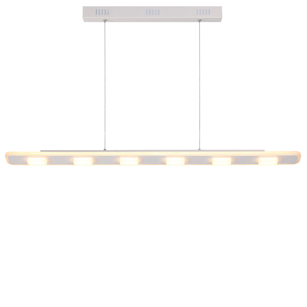 Sospensione Lineare Alchemy Led Integrati 88W Dimmerabile Alluminio Bianco