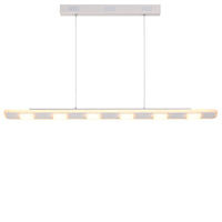 Sospensione Lineare Alchemy Led Integrati 88W Dimmerabile Alluminio Bianco