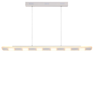Sospensione Lineare Alchemy Led Integrati 88W Dimmerabile Alluminio Bianco