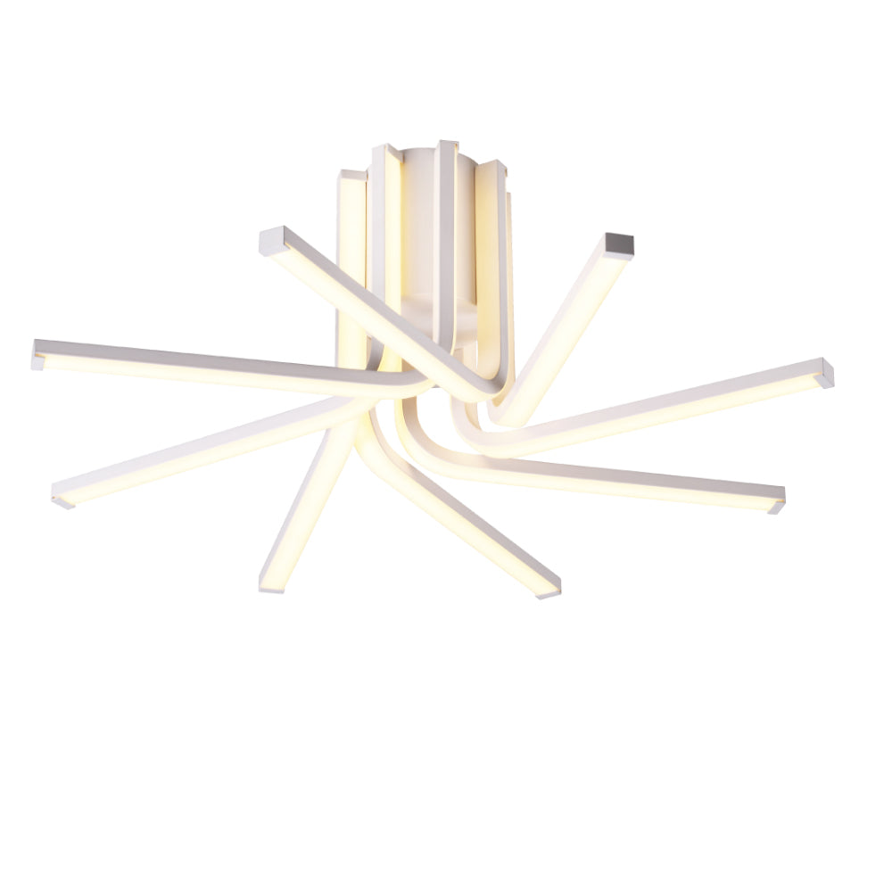 Lampada Da Soffitto Mistral 2 Led Integrato 56 Watt Alluminio Bianco