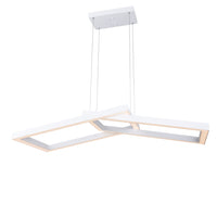 Sospensione Moderna Balance In Acciaio Bianco Led Integrato 96W 3000K
