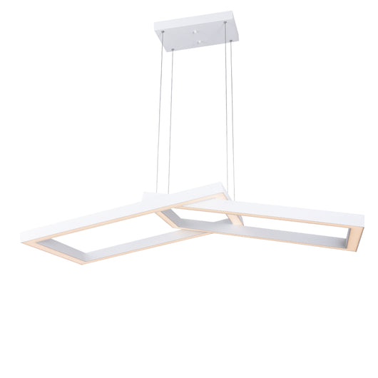 Sospensione Moderna Balance In Acciaio Bianco Led Integrato 96W 3000K