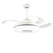 Ventilatore Maestro Acciaio Bianco Led 32W Telecomando 3 Velocità