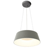 Sospensione Moderna Vika Paralume Plissettato Argento Led Integrato 27W