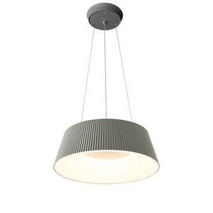 Sospensione Moderna Vika Paralume Plissettato Argento Led Integrato 27W