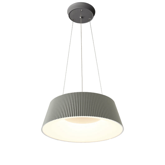 Sospensione Moderna Vika Paralume Plissettato Argento Led Integrato 27W