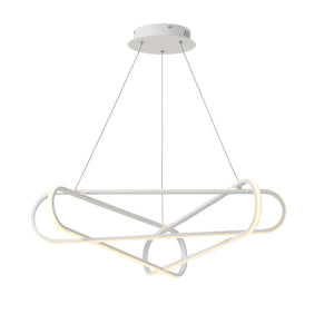 Sospensione Moderna Voltelle Led Integrato 88W In Alluminio Bianco