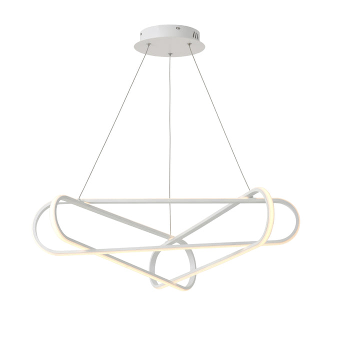 Sospensione Moderna Voltelle Led Integrato 88W In Alluminio Bianco