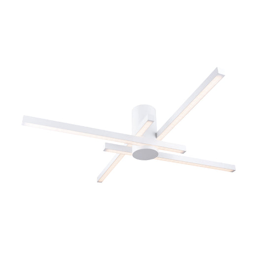 Plafoniera Moderna Fidelia 2 Led Integrato 48 Watt Bacchette In Acciaio Bianco