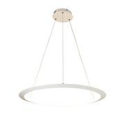 Sospensione Moderna Tango Ad Anello Alluminio Bianco Led Integrato 36 W