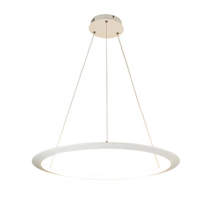 Sospensione Moderna Tango Ad Anello Alluminio Bianco Led Integrato 36 W