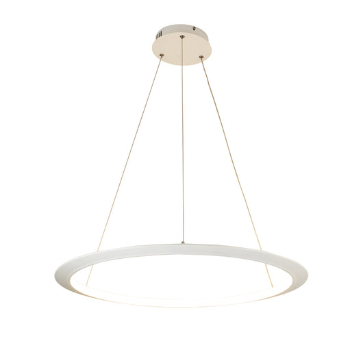 Sospensione Moderna Tango Ad Anello Alluminio Bianco Led Integrato 36 W