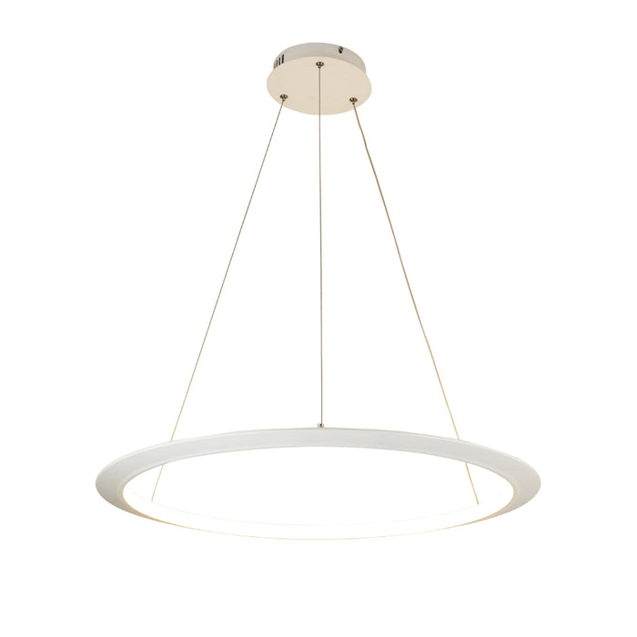 Sospensione Moderna Tango Ad Anello Alluminio Bianco Led Integrato 36 W