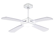 Ventilatore Meltemi W Acciaio Bianco Led 18W Telecomando 5 Velocità