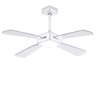 Ventilatore Meltemi W Acciaio Bianco Led 18W Telecomando 5 Velocità