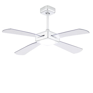 Ventilatore Meltemi W Acciaio Bianco Led 18W Telecomando 5 Velocità