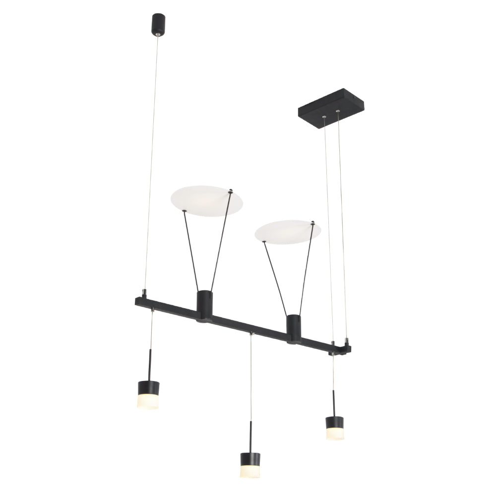 Sospensione Moderna Duplex 5 Luci Led Integrato 2 Gu 10W+ 3 X 5W