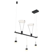 Sospensione Moderna Duplex 5 Luci Led Integrato 2 Gu 10W+ 3 X 5W