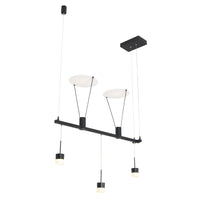 Sospensione Moderna Duplex 5 Luci Led Integrato 2 Gu 10W+ 3 X 5W