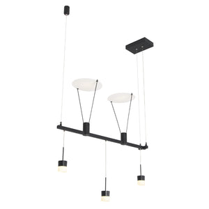 Sospensione Moderna Duplex 5 Luci Led Integrato 2 Gu 10W+ 3 X 5W