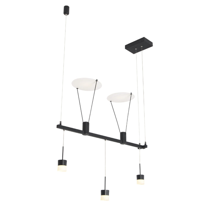 Sospensione Moderna Duplex 5 Luci Led Integrato 2 Gu 10W+ 3 X 5W