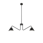 Lampada A Sospensione Stile Urban Porter A 2 Luci In Alluminio Nero