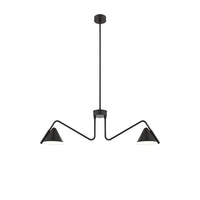 Lampada A Sospensione Stile Urban Porter A 2 Luci In Alluminio Nero