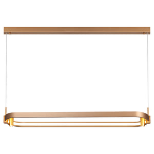 Lampada A Sospensione Superbus Led Integrato 54W + 2X5W In Alluminio Oro Rosè