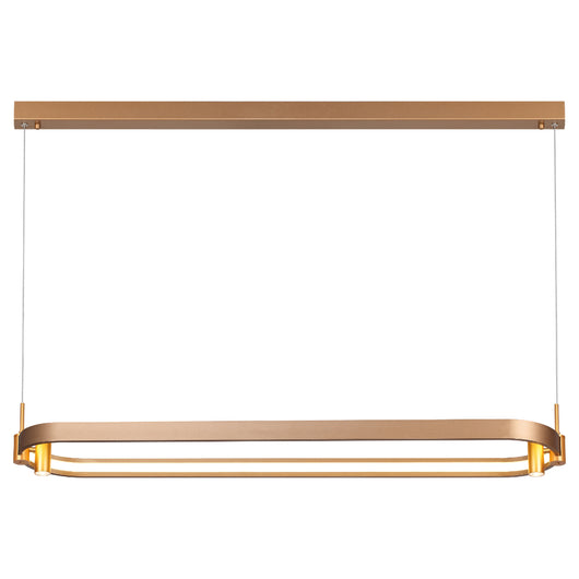 Lampada A Sospensione Superbus Led Integrato 54W + 2X5W In Alluminio Oro Rosè