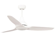 Ventilatore Leveche Bianco Legno Led 15W Telecomando 5 Velocità Estate-Inverno