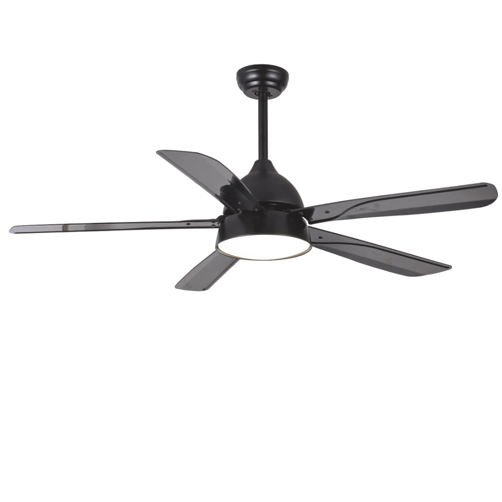 Ventilatore Shamal Acciaio Nero Led 24 W Telecomando 3 Velocità Estate-Inverno