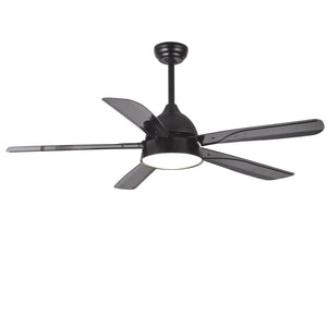 Ventilatore Shamal Acciaio Nero Led 24 W Telecomando 3 Velocità Estate-Inverno