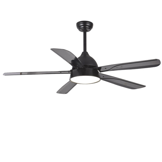 Ventilatore Shamal Acciaio Nero Led 24 W Telecomando 3 Velocità Estate-Inverno