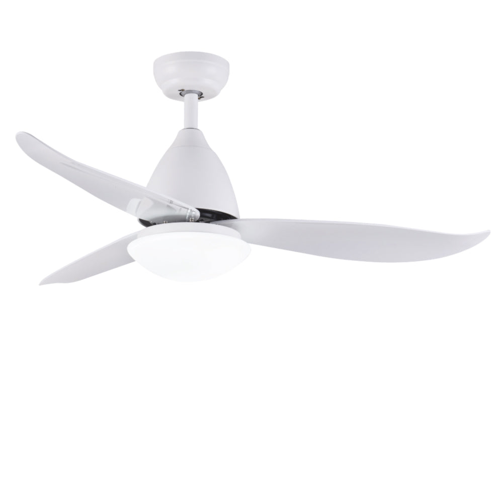 Ventilatiore Moderno Kona Acciaio Bianco Telecomando Incluso 3 Velocità