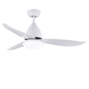 Ventilatiore Moderno Kona Acciaio Bianco Telecomando Incluso 3 Velocità