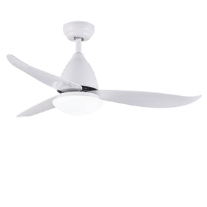 Ventilatiore Moderno Kona Acciaio Bianco Telecomando Incluso 3 Velocità