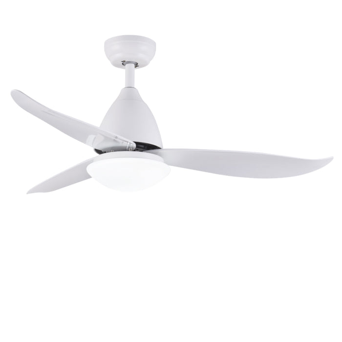 Ventilatiore Moderno Kona Acciaio Bianco Telecomando Incluso 3 Velocità