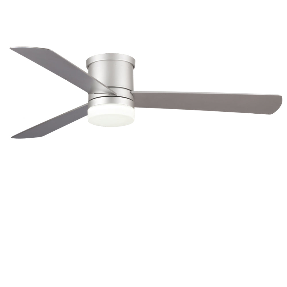 Ventilatore Zonda Esterno Acciaio Argento Led 18W Telecomando 3 Velocità