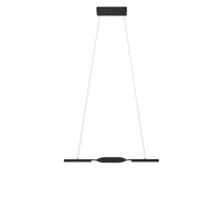 Sospensione Moderna Vintage Doppo Led 20 W Orientabile In Alluminio Nero