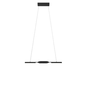 Sospensione Moderna Vintage Doppo Led 20 W Orientabile In Alluminio Nero
